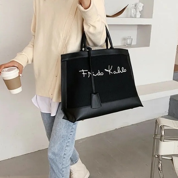 Handbag Canvas Tote Shoulder Large Women Luxury Purse Women's Travel Mes… - Picture 1 of 3